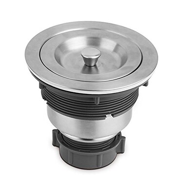 Serene Valley 312inch Kitchen Sink Strainer Assembly 304 Premium Stainless Steel Construction with Removable Deep Waste Basket and Sealing Lid