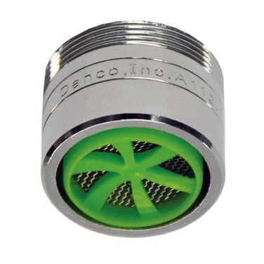 Danco 10485 Dual Thread Extra Water Saving Faucet Aerator Green 10 GPM Chrome