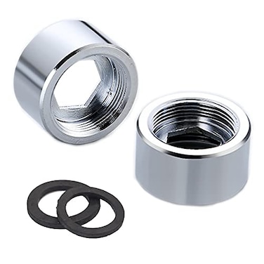 TOOLSTAR 2pcs Faucet Adapter 24mm NPT Female Thread Transfer to Female Thread Tap Connector Aerator for Bathroom Kitchen Water Purifier Adapter NPT F18mm to F24mm