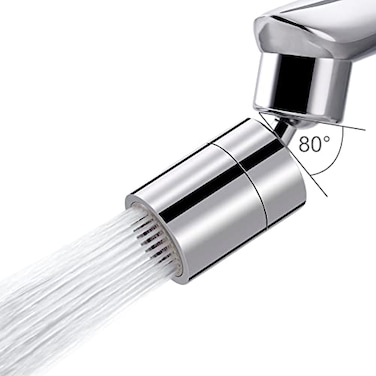 Hibbent NSFANSICAN 61 Certified Faucet Aerator CUPC Certification 360 Degree Kitchen Sink Faucet Aerator Dualfunction Swivel Big Angle Kitchen Faucet Attachment Faucet Replacement Part Chrome