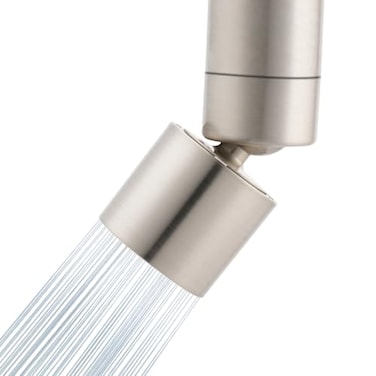 Hibbent NSFANSICAN 61 Certified Faucet Aerator CUPC Certification 360 Degree Swivel Kitchen 2Flow Sprayer SplashProof Water Saving Faucet Extender 5564 Inch27UNS Female Thread Brushed Nickel