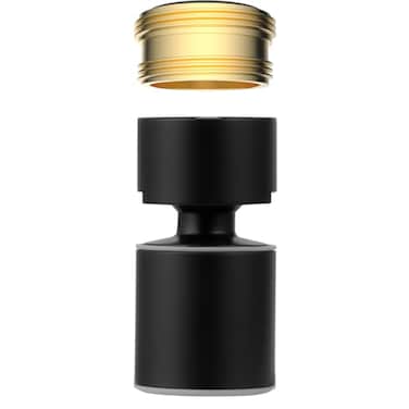 Hibbent NSFANSICAN 61 Certified Faucet Aerator CUPC Certification 360 Swivel Kitchen Sink Aerator 2Flow Sink Sprayer Attachement Faucet Replacement Part 5564 Inch Female Thread Matte Black