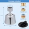 Hygie Rinse Kitchen Sink Faucet Head Replacement 4 Spray Faucet Sprayer Attachment with 2 Ball Joint Big Angle Swivel 556427UNS Famale Thread Male Thread Adapter Included Chrome