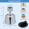 Hygie Rinse Kitchen Sink Faucet Head Replacement 4 Spray Faucet Sprayer Attachment with 2 Ball Joint Big Angle Swivel 556427UNS Famale Thread Male Thread Adapter Included Chrome