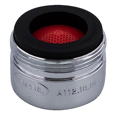 Neoperl NEOPERL 5404205 Perlator 22 GPM 1316 in 27 Junior Male with Tightening Grooves Faucet Aerator Chrome redchrome