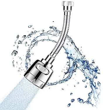 Wodgreat Sink Faucet Attachment Movable Kithchen Faucet Head 360 Rotatable Faucet Sprayer Head Replacement Water Saving Faucet ExtenderAnti Splash3 Modes Chrome Faucet Head for Kitchen and Bathroom