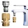 MISSMIN snap adapter quick connect to garden hose quick snap connector to 34 inch GHT female for washer indoor sink quickfit attachment