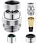 Happyreise Sink Faucet Adapter Kit360 Degree Swivel Faucet to Garden Hose AdapterMultiThread Garden Hose Adapter for Bathroom Kitchen34 GHT thread Chrome