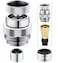 Happyreise Sink Faucet Adapter Kit360 Degree Swivel Faucet to Garden Hose AdapterMultiThread Garden Hose Adapter for Bathroom Kitchen34 GHT thread Chrome