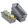 Anbers Gray Small Plastic Storage Basket Narrow Baskets for Desktop Organizing 4 Pack