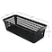 Bblina Slim Storage Baskets Small Plastic Organizing Bins Set of 6 Black