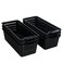Bblina Slim Storage Baskets Small Plastic Organizing Bins Set of 6 Black