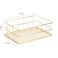 CJFNDFA 68x48 Gold Metal Basket Wire Mesh Storage Bin for Organizing Shelf Basket for Home Desk Cosmetic Stationery Pay Attention to Product Dimensions