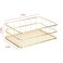 CJFNDFA 68x48 Gold Metal Basket Wire Mesh Storage Bin for Organizing Shelf Basket for Home Desk Cosmetic Stationery Pay Attention to Product Dimensions