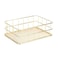CJFNDFA 68x48 Gold Metal Basket Wire Mesh Storage Bin for Organizing Shelf Basket for Home Desk Cosmetic Stationery Pay Attention to Product Dimensions