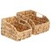 FairyHaus Wicker Baskets 2 Pack Natural Large Wicker Baskets for Storage Nesting Handwoven Water Hyacinth Wicker Baskets for Organizing with Builtin Handles 9L x 11W x 7H