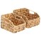 FairyHaus Wicker Baskets 2 Pack Natural Large Wicker Baskets for Storage Nesting Handwoven Water Hyacinth Wicker Baskets for Organizing with Builtin Handles 9L x 11W x 7H