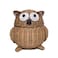 G6 Collection G6 COLLECTION Owl Rattan Storage Basket With Lid Decorative Home Decor Hand Woven Shelf Organizer Cute Handmade Handcrafted Gift Art Decoration Artwork Wicker Hoot Owl Large Brown