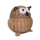 G6 Collection G6 COLLECTION Owl Rattan Storage Basket With Lid Decorative Home Decor Hand Woven Shelf Organizer Cute Handmade Handcrafted Gift Art Decoration Artwork Wicker Hoot Owl Large Brown