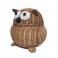 G6 Collection G6 COLLECTION Owl Rattan Storage Basket With Lid Decorative Home Decor Hand Woven Shelf Organizer Cute Handmade Handcrafted Gift Art Decoration Artwork Wicker Hoot Owl Large Brown