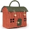 KOLWOVEN Rattan Storage Basket with Lid Mouse in a Box Small Doll House Decorative Hand Woven Shelf Organizer Cute Handmade Handcrafted Gift Decoration Artwork Wicker Moss Green