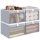 COYACOOL Linen Closet Organizers and Storage Closet Storage Bins Basket Organizer Foldable Organization Baskets with Mesh Window for Clothes Towels and Toys 1275 x 1275 x 9 Gray 4 pack
