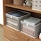 COYACOOL Linen Closet Organizers and Storage Closet Storage Bins Basket Organizer Foldable Organization Baskets with Mesh Window for Clothes Towels and Toys 1275 x 1275 x 9 Gray 4 pack