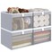 COYACOOL Linen Closet Organizers and Storage Closet Storage Bins Basket Organizer Foldable Organization Baskets with Mesh Window for Clothes Towels and Toys 1275 x 1275 x 9 Gray 4 pack