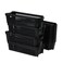 Morcte 12 Pack Narrow Plastic Storage Basket Stacking Slim Plastic Baskets Black
