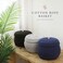 Sea Team Round Cotton Rope Storage Basket with Lid Decorative Woven Storage Bin Pot Caddy Organizer Container for Snacks Towels Plants 10 x 75 Inches Small Dark Blue