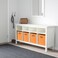 ShellKingdom Storage Bins Foldable Fabric Storage Cubes And Cloth Storage Organizer Drawer with Metal Handle For Closet And Toys 11 X 105 X 105 INCH 2 Pack Orange
