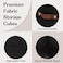 Temary Cube Storage Bins 4Pack Foldable Storage Baskets for Clothes Shelf Basket with Handles Fabric Storage Boxes Organizer Bins for Home Black 13x15x13 Inch