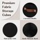 Temary Cube Storage Bins 4Pack Foldable Storage Baskets for Clothes Shelf Basket with Handles Fabric Storage Boxes Organizer Bins for Home Black 13x15x13 Inch