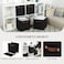 Temary Cube Storage Bins 4Pack Foldable Storage Baskets for Clothes Shelf Basket with Handles Fabric Storage Boxes Organizer Bins for Home Black 13x15x13 Inch