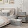 Yawinhe Foldable Storage Baskets for Shelves Fabric Closet Organizers Bins with 3 Handles Cubes for Clothes Grey 15Lx98Wx83H 4Pack