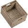 HOONEX Large Wicker Baskets for Storage Seagrass Baskets with Dual Handles Woven Set of 2 Natural