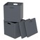 Sandmovie 11 Inches Gray Plastic Collapsible Storage Cubes Foldable Cube Organizer Storage Bin 4 Packs