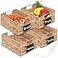 HLONYUX6 Water Hyacinth Storage Baskets Set of 4 Foldable Seagrass Organizers with Chalk Labels108x9x49 InchRectangular Woven Pantry Bin for Shelves
