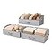 WUIKE Closet Organizers and Storage Trapezoid Storage Bins Fabric Closet Bins with Handles Foldable Storage Baskets for Clothes Purse Blanket Herringbone Gray Extra Large 3Pack