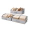 WUIKE Closet Organizers and Storage Trapezoid Storage Bins Fabric Closet Bins with Handles Foldable Storage Baskets for Clothes Purse Blanket Herringbone Gray Extra Large 3Pack
