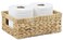 ORDELITE Wicker Baskets Baskets for Organizing Rattan Woven Basket for Storage Organizer Bins with Builtin Handles Storage Basket for Shelves Water Hyacinth Small