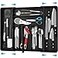 Simple Houseware Expandable Kitchen Drawer Flatware Organizer Black Adjustable Cutlery Tray with 9 Compartments for Utensils and Silverware