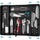 Simple Houseware Expandable Kitchen Drawer Flatware Organizer Black Adjustable Cutlery Tray with 9 Compartments for Utensils and Silverware