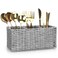 Ayiaren Grey Plastic Cutlery Silverware Holder Small Utensil Organizer Holders for Kitchen Counter Party Flatware Caddy Table Silverware Organizer Basket Spoon Knife Fork Holder Picnic Utensil Caddy