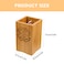 Cabilock Bamboo Utensil Holder with Drain Holes Chopstick Spoon and Spatula Draining Holder for Kitchen Countertop Organization Compact Cutlery Drying Caddy 590X334X334 Inch