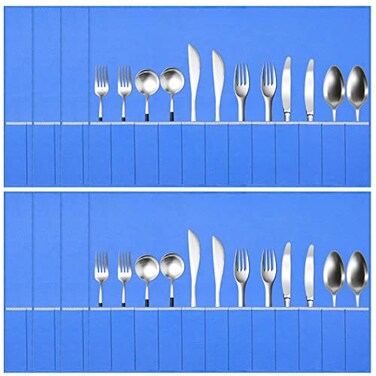 ikaufen 8Pcs Silver Storage Bags Anti Tarnish Flannel Silver Protector Bags Blue Holder for Silverware Flatware Storage Organizer Silver Storage Cloth with White Ribbon for Kitchen Utensils