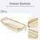 JYJFGSFA 2Pack Gold Flatware Organizer Sturdy Mesh Design DishwasherSafe EasyClean Utensil Holder Silverware Container Drawer Storage
