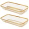 JYJFGSFA 2Pack Gold Flatware Organizer Sturdy Mesh Design DishwasherSafe EasyClean Utensil Holder Silverware Container Drawer Storage