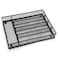 LIANYU Silverware Utensil Drawer Organizer 5 Compartments Steel Mesh Cutlery Flatware Tray with Foam Feet 9 14 W x 12 12 L x 2 H Black