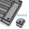 LIANYU Silverware Utensil Drawer Organizer 5 Compartments Steel Mesh Cutlery Flatware Tray with Foam Feet 9 14 W x 12 12 L x 2 H Black